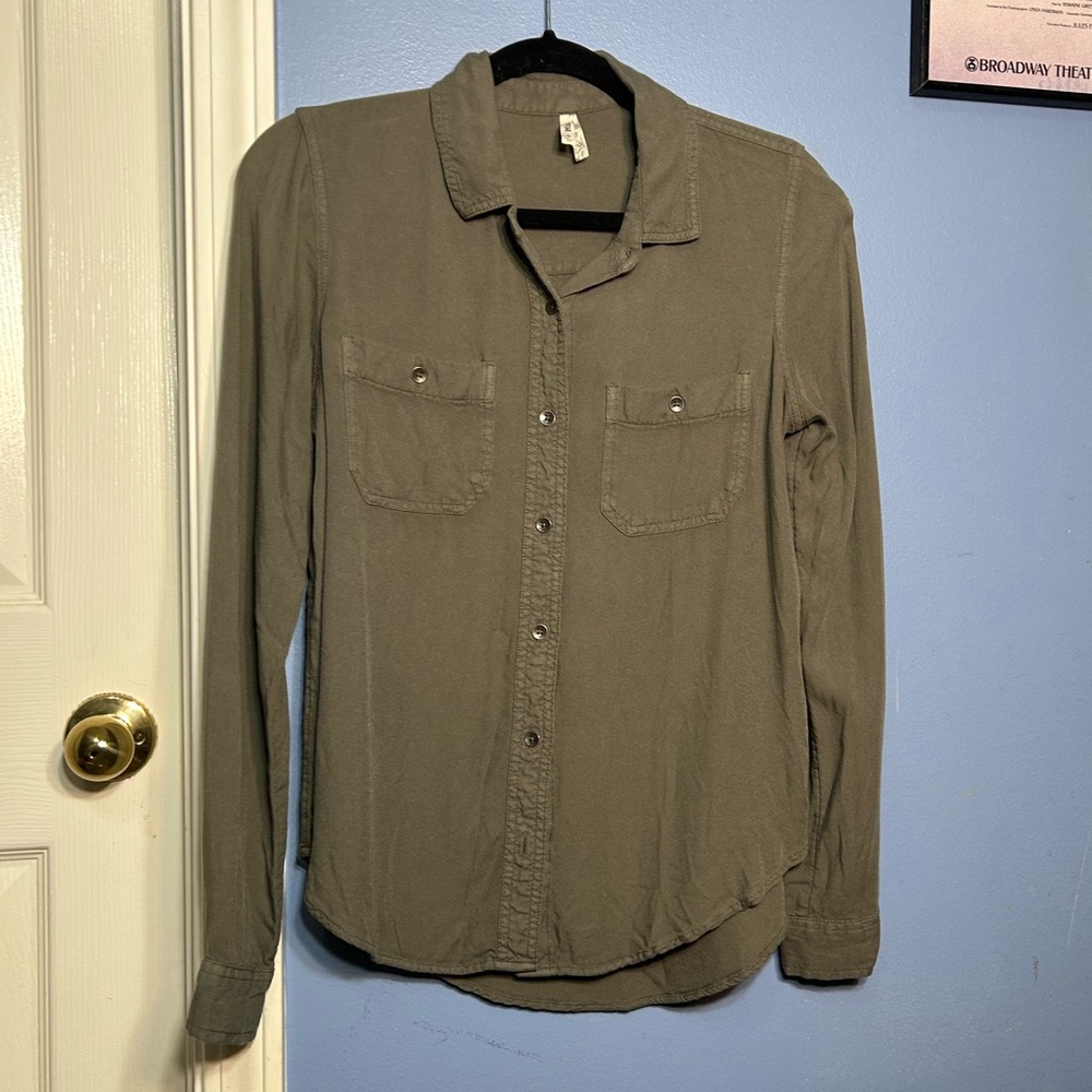 Sage Green Button Down